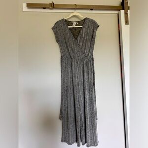 Women’s elegant black and white striped romper